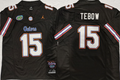 Men's Florida Gators Tim Tebow #15 Black Replica Jersey