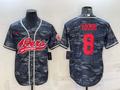 Men's San Francisco 49ers Steve Young Grey Camouflage Game Jersey Joint Edition