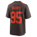 C.Browns #95 Myles Garrett Brown Alpha Dawg Game Jersey