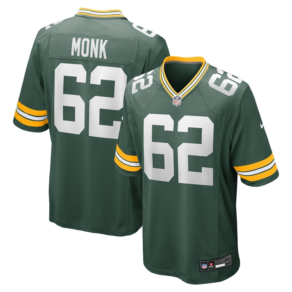 Jacob Monk Green Bay Packers   Game Jersey -  Green
