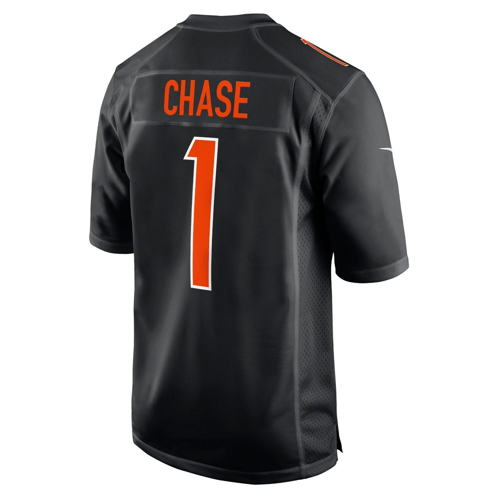 Ja'Marr Chase Cincinnati Bengals  Super Bowl LVI Bound Game Fashion Jersey - Black