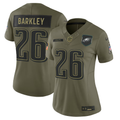 Women's Philadelphia Eagles Saquon Barkley  Olive 2025 Salute to Service Limited Jersey