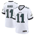 A.J. Brown Philadelphia Eagles  White Game Jersey - White