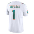 M.Dolphins #1 Tua Tagovailoa White Vapor F.U.S.E. Limited Jersey