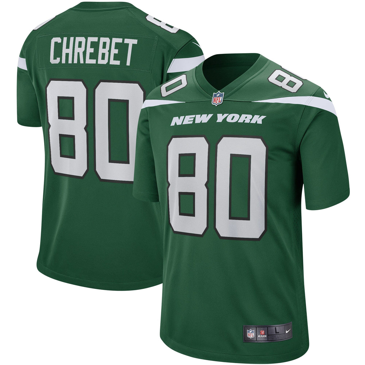 Wayne Chrebet New York Jets  Game Retired   Jersey - Gotham Green