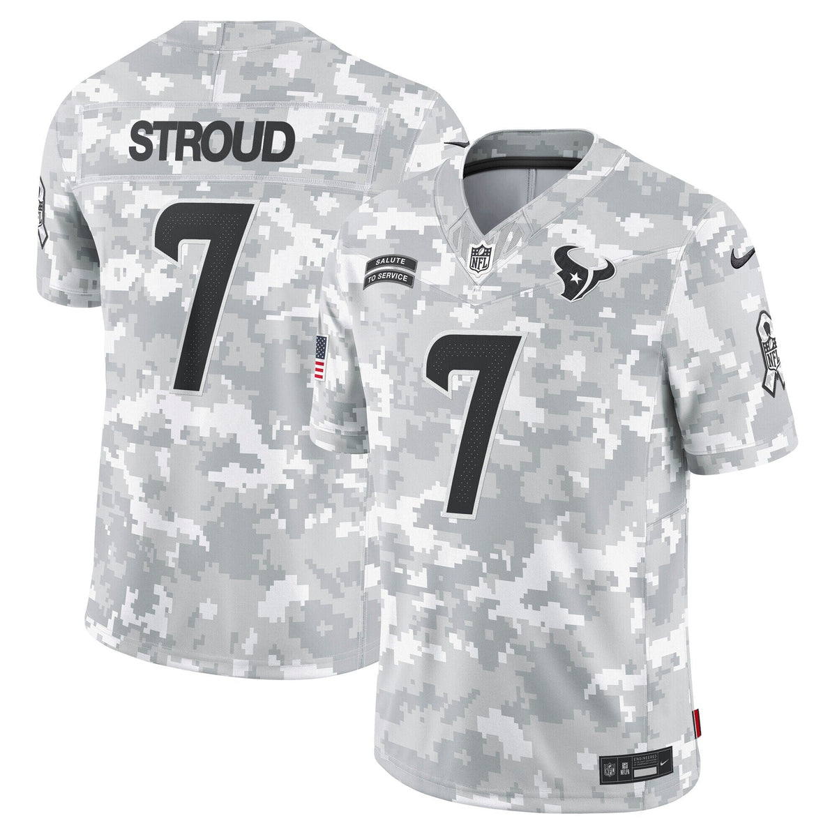 C.J. Stroud Houston Texans  2024 Salute to Service Limited Jersey - Arctic Camo