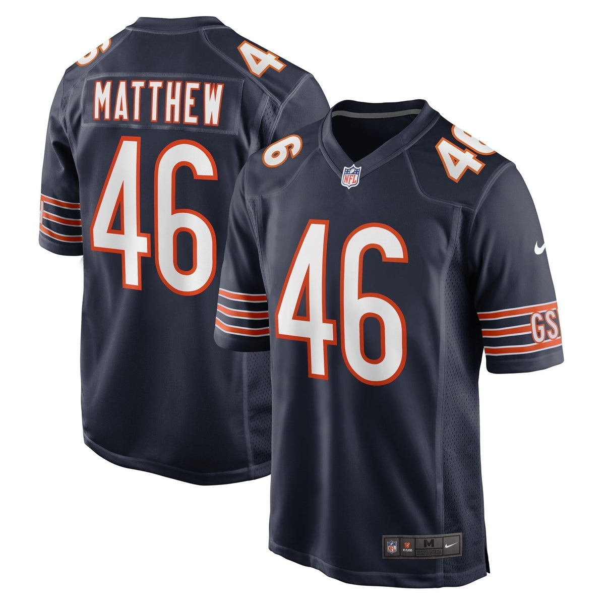 Christian Matthew Chicago Bears  Game Jersey -  Navy