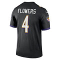 B.Ravens #4 Zay Flowers Black Legend Player Performance Top Jersey