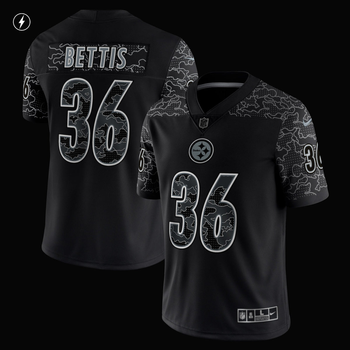 Jerome Bettis Pittsburgh Steelers  Retired   RFLCTV Limited Jersey - Black