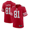 Cameron Latu San Francisco 49ers  Team Game Jersey - Scarlet