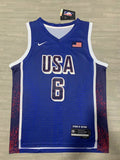 Team USA #6 Dark Blue Olympic Jersey