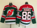 Men's New Jersey1 Devils Jack Hughes #86 Green Player Game Jersey1