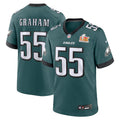 Men's Philadelphia Eagles Brandon Graham  Midnight Green Super Bowl LIX Game Jersey