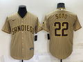 Men's San Diego Padres Juan Soto #22 Tan Replica Player Jersey1