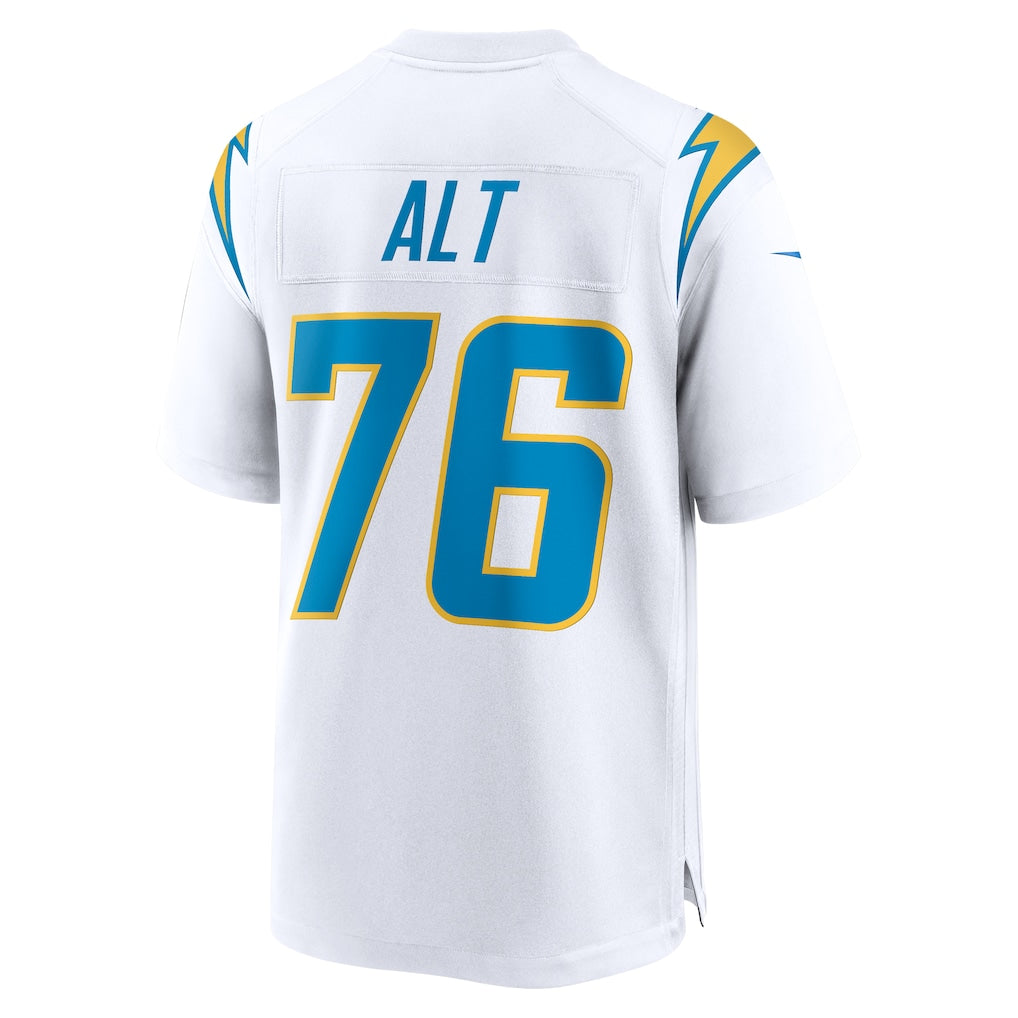 LA.Chargers #76 Joe Alt Powder White Player Game Jersey