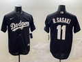 Men's Los Angeles Dodgers Roki Sasaki Black Replica Game Jersey