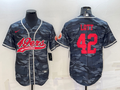 Men's San Francisco 49ers Ronnie Lott Grey Camouflage Game Jersey Joint Edition
