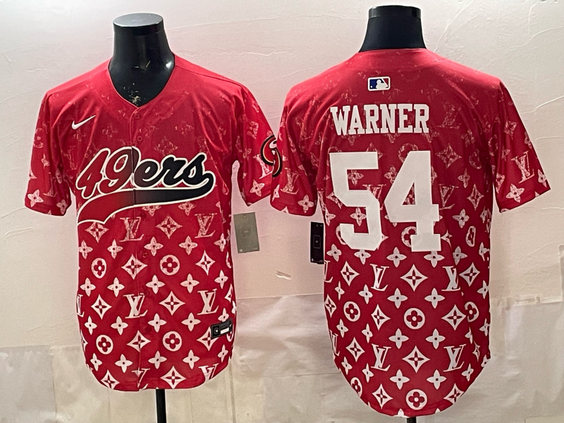 Men's San Francisco 49ers Fred Warner #54 Red Alternate Game Jersey