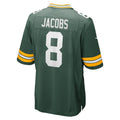 GB. Packers #8 Josh Jacobs Green Team Game Jersey