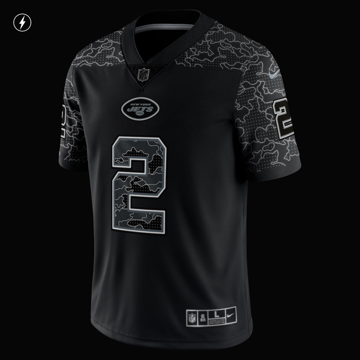 Zach Wilson New York Jets  RFLCTV Limited Jersey - Black