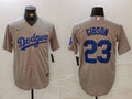 Men's Los Angeles Dodgers Kirk Gibson Gray Replica Player Jersey