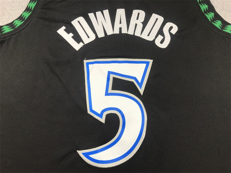 Timberwolves #5 Classic Black Jersey