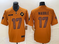 Men's Miami Dolphins Jaylen Waddle Brown 2023 Salute To Service Limited Jersey