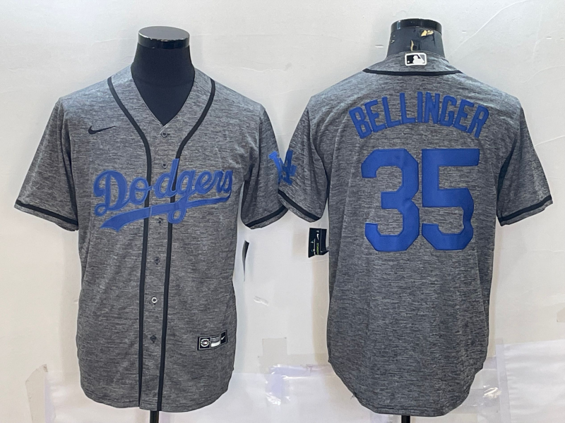 Men's Los Angeles Dodgers Cody Bellinger  Gray Home Replica Player Name Jersey