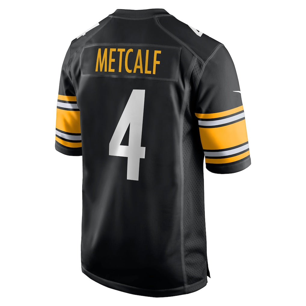 P.Steelers #4 DK Metcalf Black Game Player Jersey