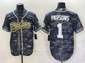 Men's Green Bay Packers Micah Parsons #1 Grey Camouflage Game Jersey