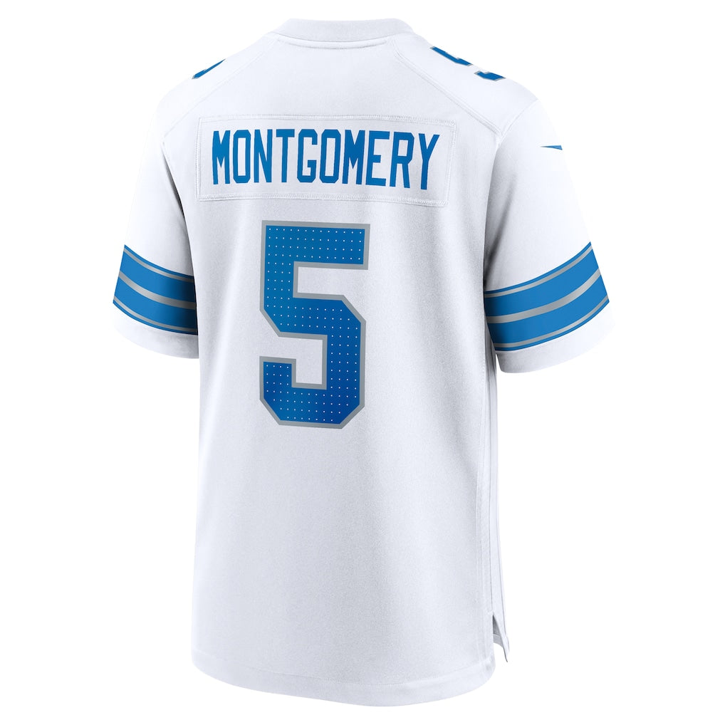 D.Lions #5 David Montgomery White Game Jersey