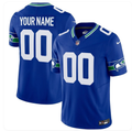 Seahawks Throwback & Gold Vapor Limited Custom Jersey - All Stitched