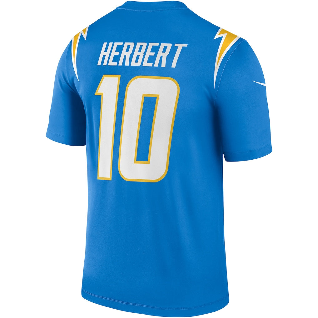 LA.Chargers #10 Justin Herbert Powder Blue Legend Player Performance Top Jersey