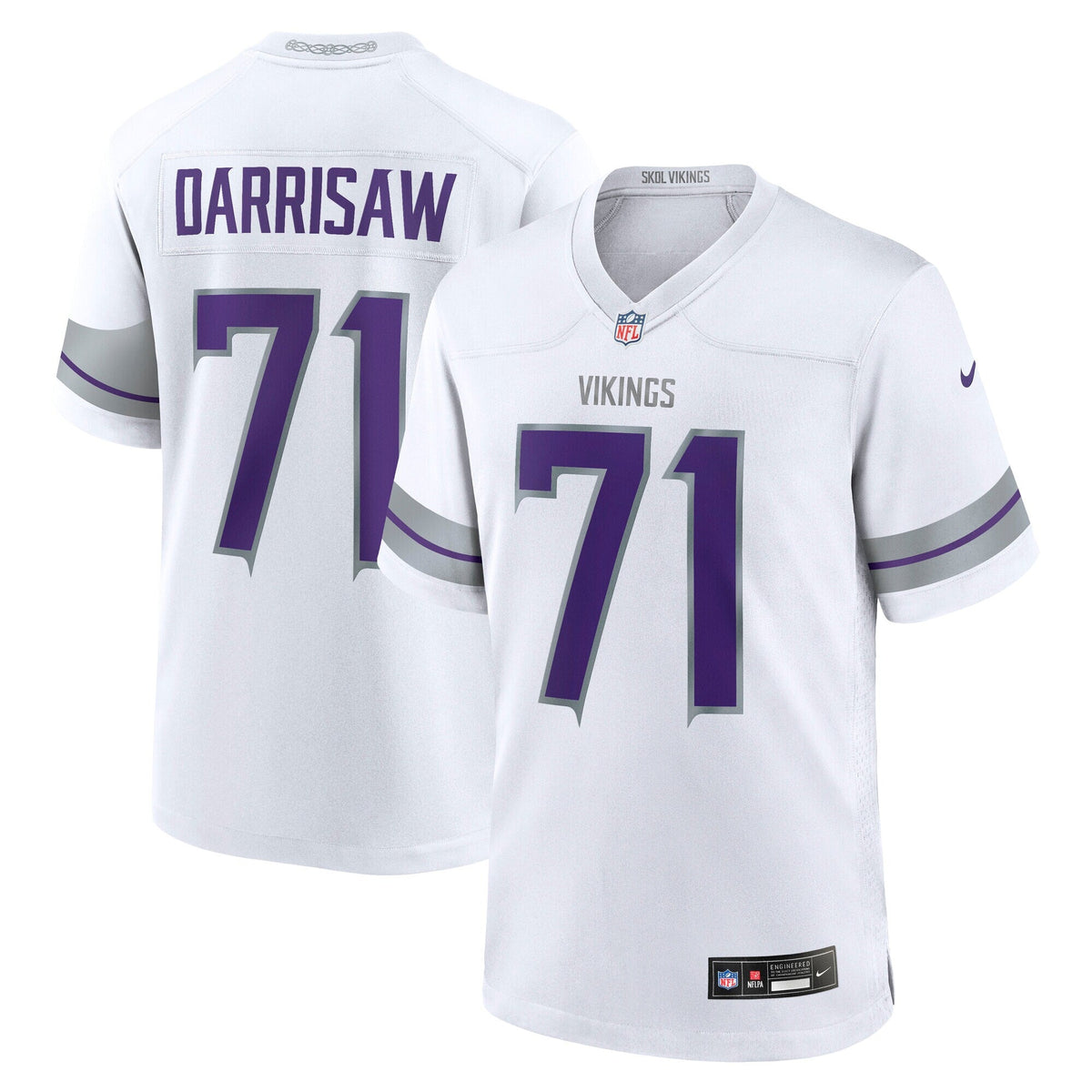 Christian Darrisaw Minnesota Vikings  Alternate Game Jersey -  White