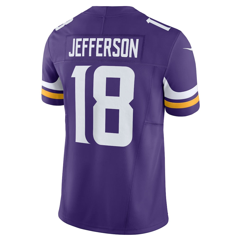 M.Vikings #18 Justin Jefferson Purple Vapor F.U.S.E. Limited Jersey