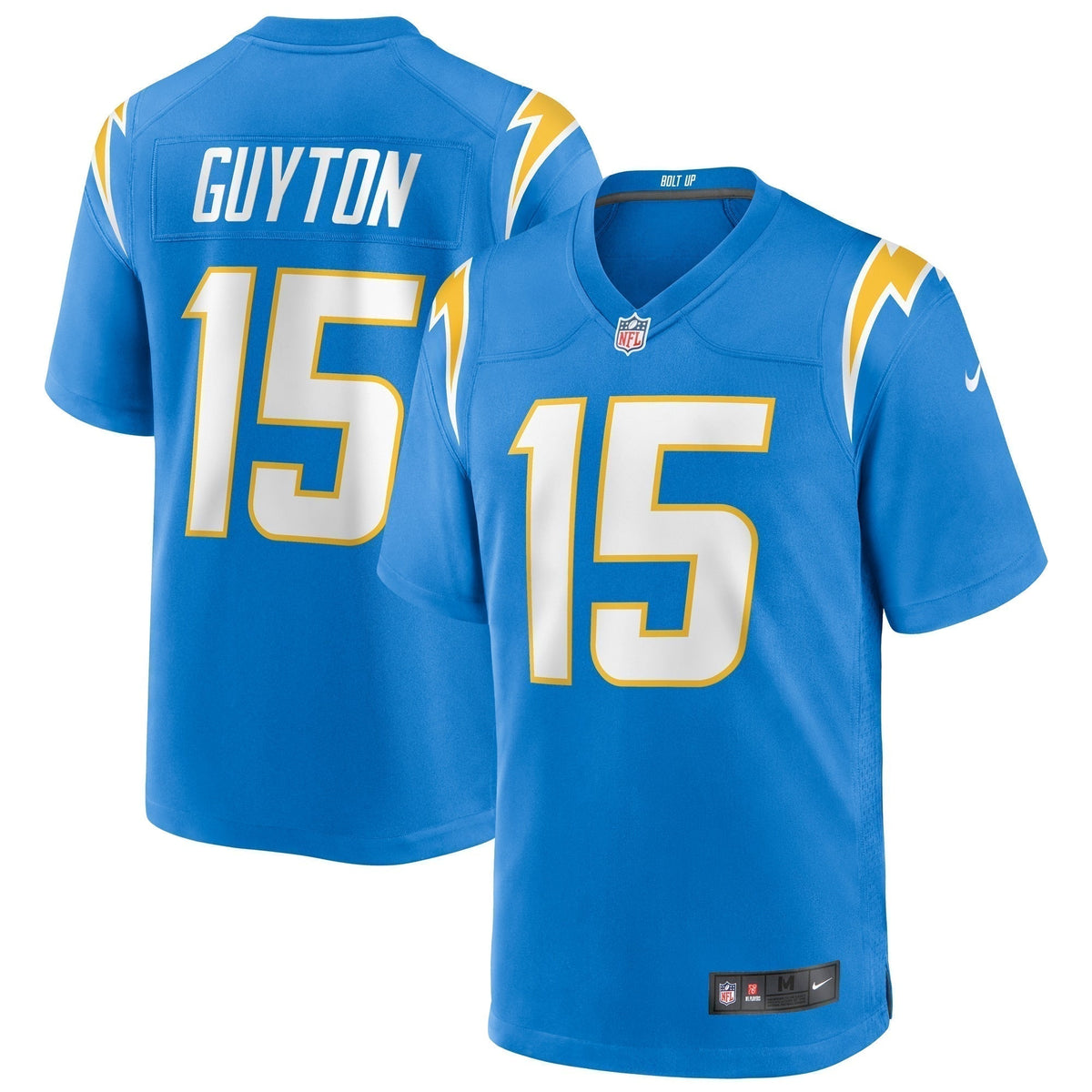 Jalen Guyton Los Angeles Chargers  Game   Jersey - Powder Blue