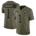 Men's New York Giants Malik Nabers  Olive 2025 Salute to Service Limited Jersey