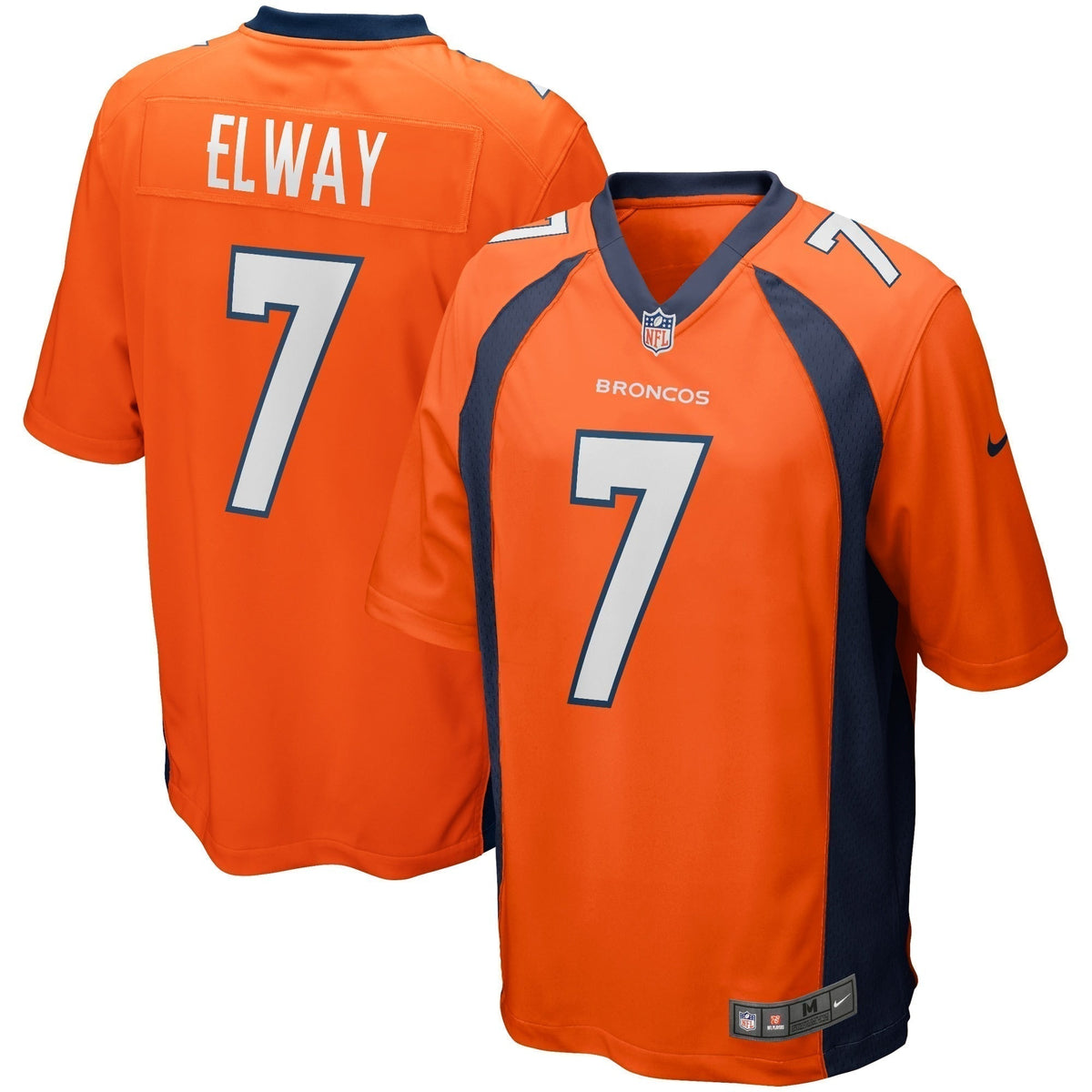 John Elway Denver Broncos  Game Retired   Jersey - Orange