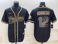 Men's Green Bay Packers Aaron Rodgers Black Game Jersey Joint Edition