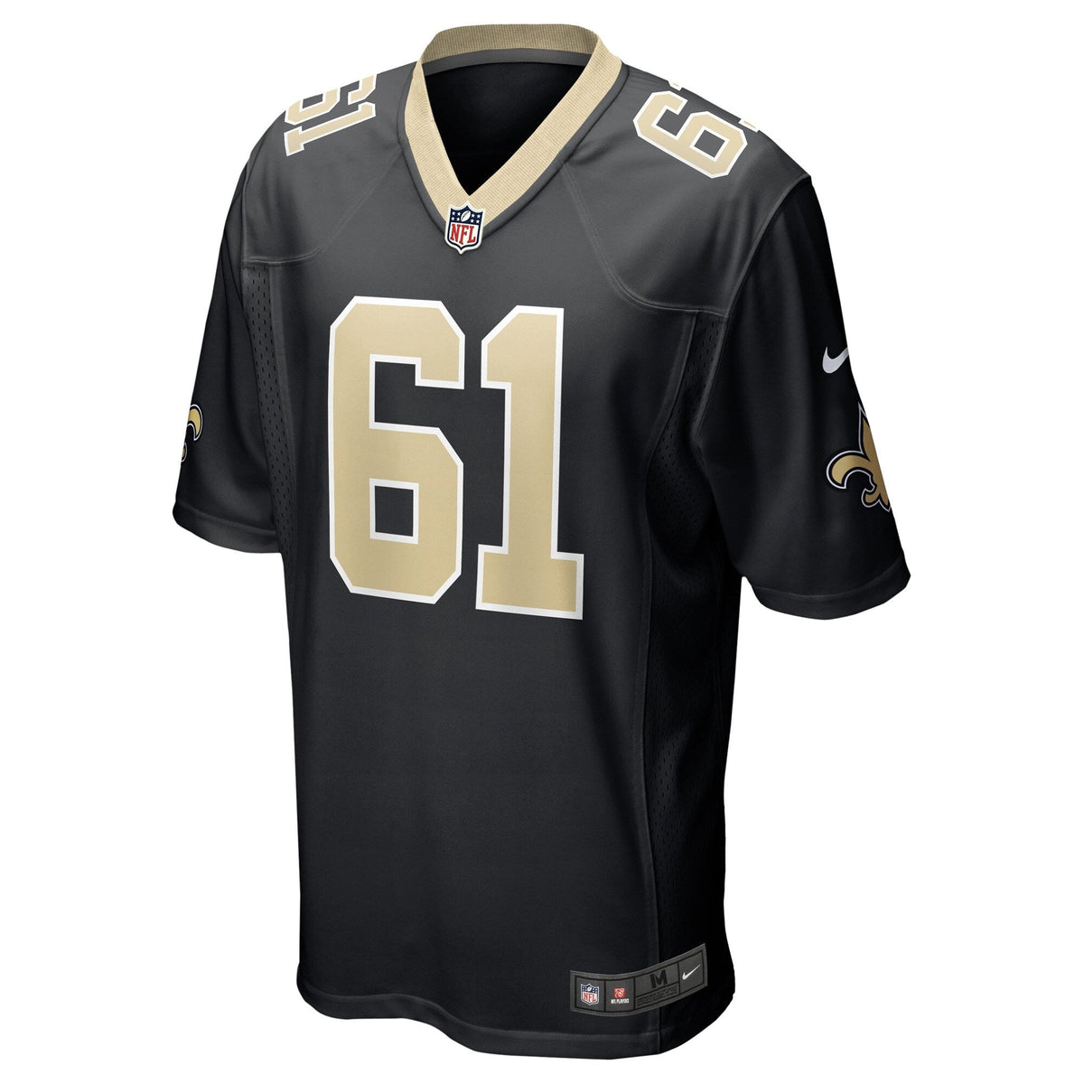 Drew Desjarlais New Orleans Saints  Game   Jersey - Black