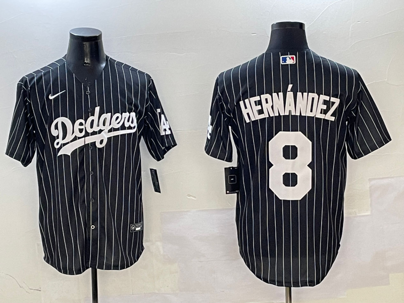 Men's Los Angeles Dodgers Enrique Hernandez Black Alternate Limited Player Jersey