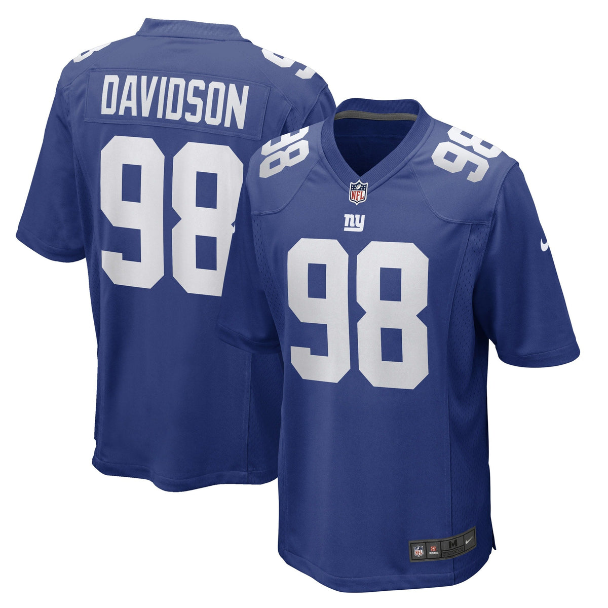 D.J. Davidson New York Giants  Game   Jersey - Royal