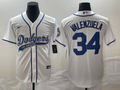 Men's Los Angeles Dodgers Fernando Valenzuela #34 White Player Jersey1 Joint Edition