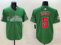 Men's Philadelphia Phillies Bryson Stott #5 Green Replica Team Jersey1