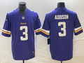 Men's Minnesota Vikings Jordan Addison #3 Purple 2023 NFL active First Round Pick Game Jerseys