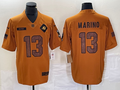Men's Miami Dolphins Dan Marino Brown 2023 Salute To Service Retired Player Limited Jersey
