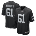 Jordan Meredith Las Vegas Raiders  Game   Jersey - Black