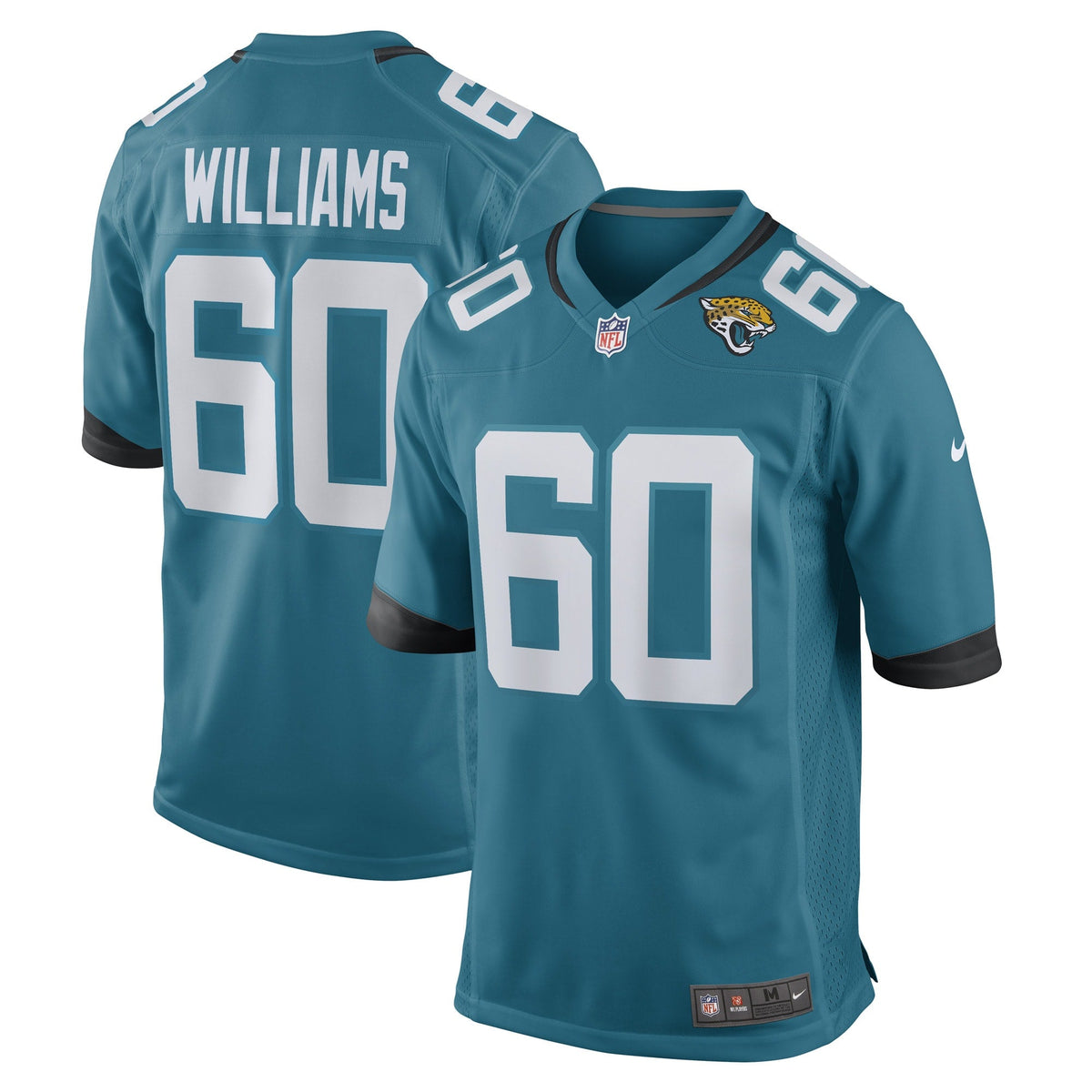 Darryl Williams Jacksonville Jaguars  Game   Jersey - Teal