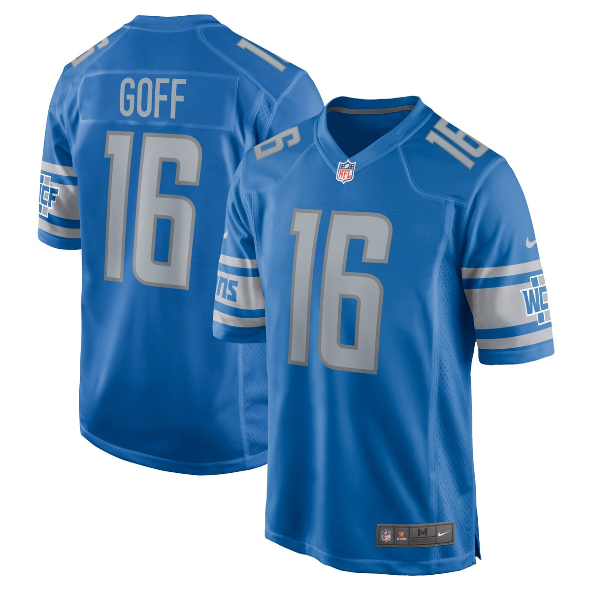 Jared Goff Detroit Lions  Game Jersey - Blue