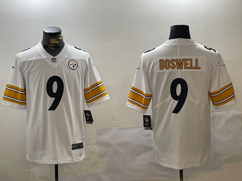 Men's Pittsburgh Steelers Chris Boswell White Game Jersey
